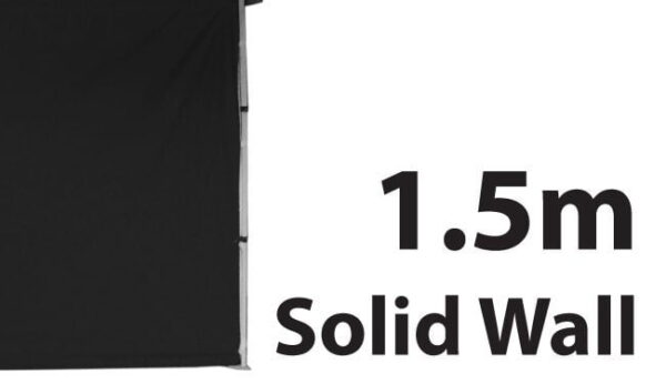 Stock Solid Wall - POLY Material Marquee Wall 1.5m 15SINGWS-BLACK - Image 2