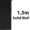 Stock Solid Wall - POLY Material Marquee Wall 1.5m 15SINGWS-BLACK