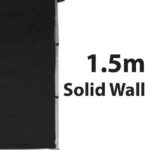 Stock Solid Wall - POLY Material Marquee Wall 1.5m 15SINGWS-BLACK