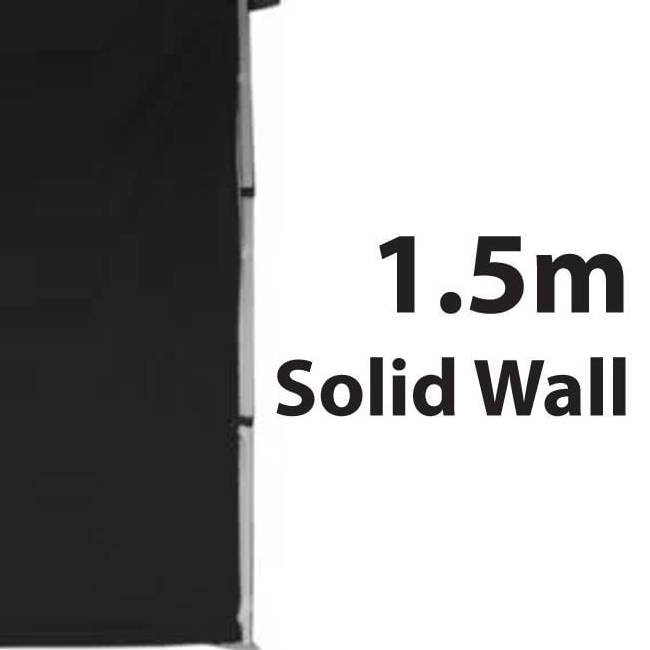 Stock Solid Wall - POLY Material Marquee Wall 1.5m 15SINGWS-BLACK