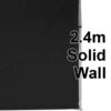 Stock Solid Wall - POLY Material Marquee Wall 2.4m - Solid Wall type -  24SINGWS-BLACK