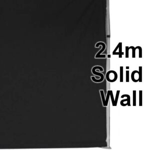 Stock Solid Wall - POLY Material Marquee Wall 2.4m - Solid Wall type -  24SINGWS-BLACK