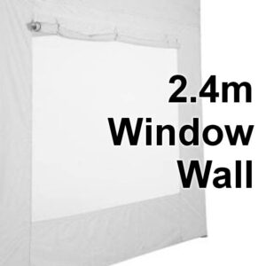 Stock Window Wall - POLY Material Marquee Wall 2.4m  - Window Wall type -  24SINGWW-WHITE