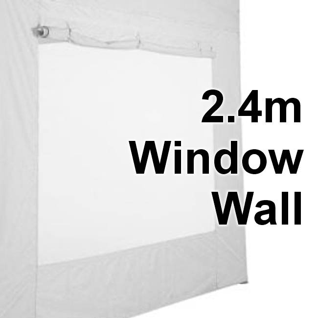 Stock Window Wall - POLY Material Marquee Wall 2.4m  - Window Wall type -  24SINGWW-WHITE