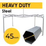 MF45S Frame 3x3m HEX inc. Wheel bag, Pegs Ropes 3 YR Warr