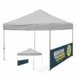 Printed Half Wall Single Side with Coloured Backing (3m x 3m) inc Frame & Fabric