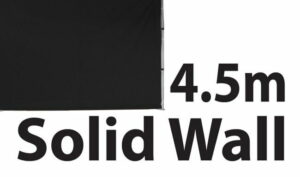 Stock Marquee POLY Wall  Material 4.5m Solid Wall type - BLACK 45SINGWS-BLACK