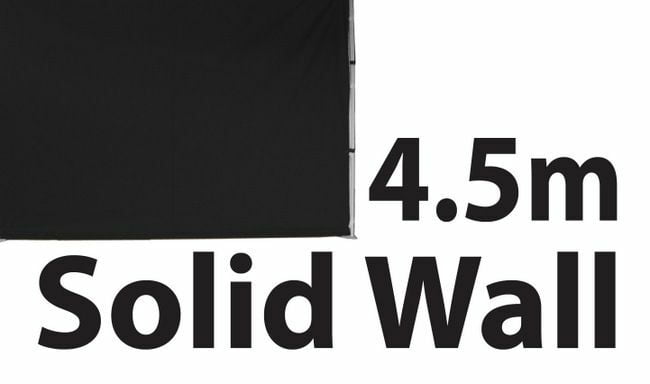 Stock Marquee POLY Wall  Material 4.5m Solid Wall type - BLACK 45SINGWS-BLACK