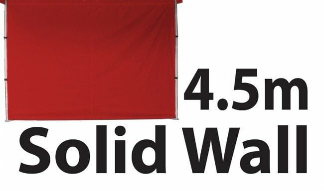 Stock Marquee POLY Wall  Material 4.5m Solid Wall type - RED 45SINGWS-RED