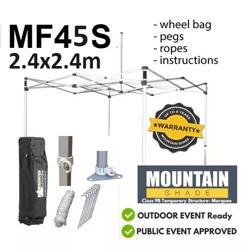 MF45S Frame 2.4x2.4m HEX inc. Wheel bag, Pegs Ropes