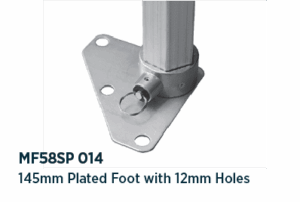 190mm plated foot with 15mm holes - MF58SP 014 MF52SP014
