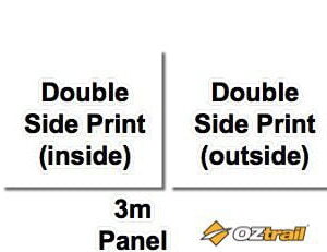 Printed Oztrail 3m Wall DOUBLE Side print