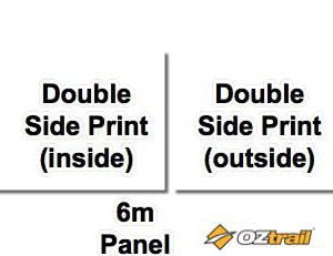 Printed Oztrail 6m Wall DOUBLE Side print