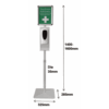 Hand Sanitiser Dispenser Unit on Stand with Signage