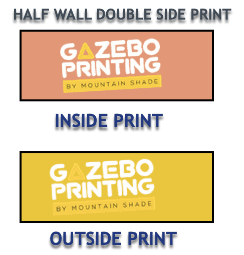 Printed Oztrail 3m HALF Wall DOUBLE Side print