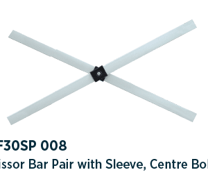 Scissor bar pair with sleeve and centre bolt - MF30SP 008