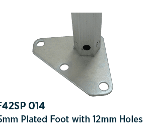 145mm plated foot with 12mm holes - MF42SP 014