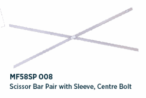Scissor bar pair with sleeve and centre bolt - MF58SP 008 440