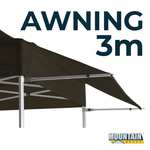 Marquee Awning Kit 3m Frame and Material in pack - BLACK AW3M-KIT-BLACK