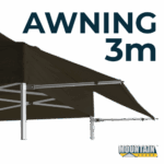 Marquee Awning Kit 3m Material only - BLACK AW3M-MATERIAL-BLACK