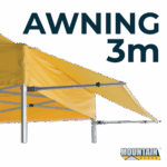 Marquee Awning Kit 3m Frame and Material in pack - YELLOW AW3M-KIT-YELLOW