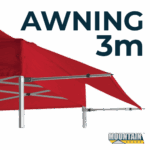 Marquee Awning Kit 3m Material only - RED AW3M-MATERIAL-RED