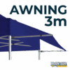 Marquee Awning Kit 3m Frame and Material in pack - BLUE AW3M-KIT-BLUE