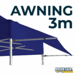 Marquee Awning Kit 3m Frame and Material in pack - BLUE AW3M-KIT-BLUE