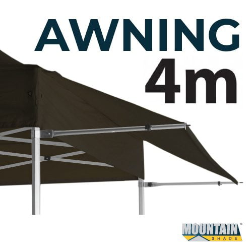 Marquee Awning Kit 4m Frame and Material in pack - BLACK AW4M-KIT-BLACK