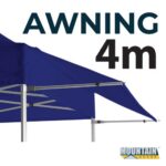Marquee Awning Kit 4m Frame and Material in pack - BLUE AW4M-KIT-BLUE