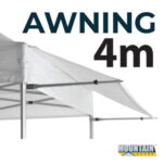 Marquee Awning Kit 4m Frame and Material in pack - WHITE AW4M-KIT-WHITE