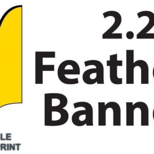 Feather Banner Printed Material only 2.2m Double Sided Print - BFBM22DS