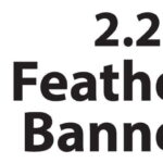 Feather Banner Printed Material only 2.2m Single Sided Print -BFBM22SS