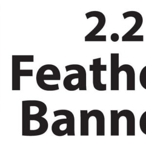 Feather Banner Printed Material only 2.2m Single Sided Print -BFBM22SS