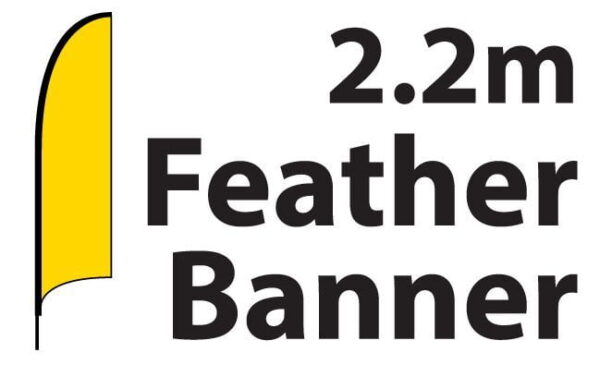 Feather Banner Printed Material only 2.2m Single Sided Print -BFBM22SS