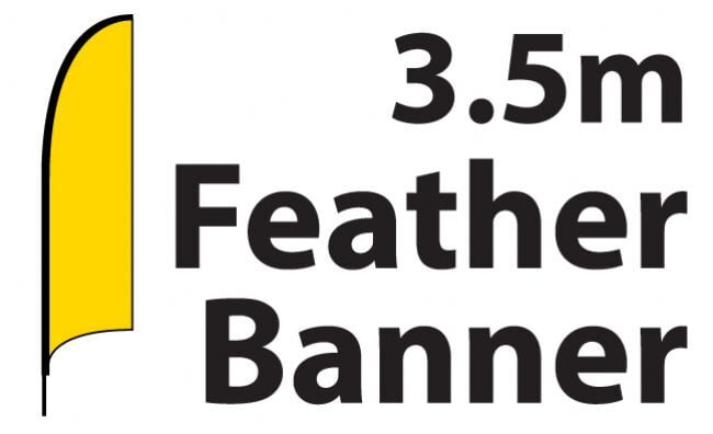 Banner Flag Feather Banner  - 35 - SINGLE SIDED Pr