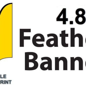 Feather Banner Printed Material only 4.8m Double Sided Print - BFBM48DS