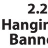 Banner Hanging Banner Printed Material only 2.2m S