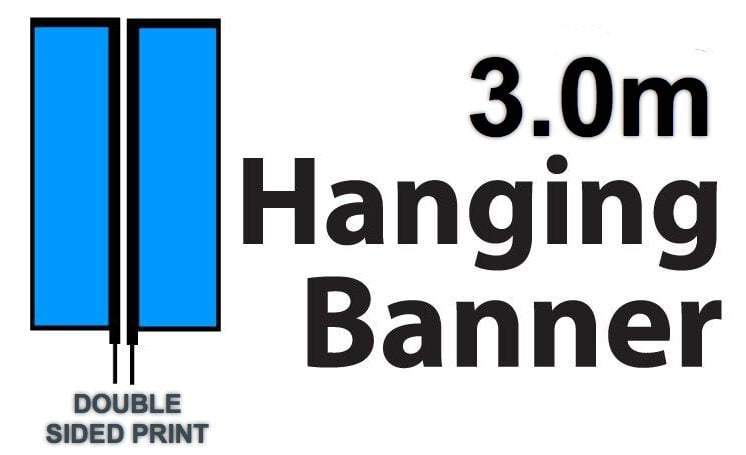Banner Hanging Banner Printed Material only 3.0m D