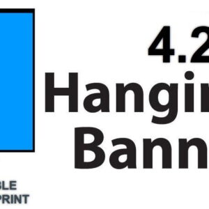 Hanging Banner Printed Material only 4.2m DOUBLE Sided Print