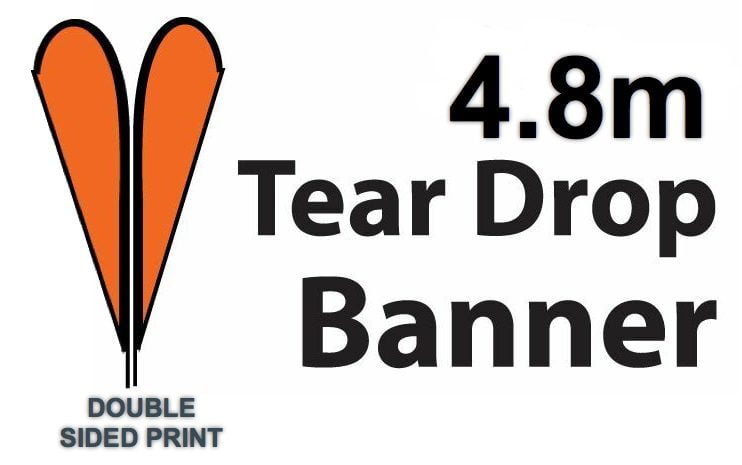 Banner Flag Tear Drop Material 4.8 Double sided print - BTDM48DS
