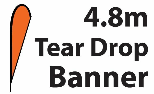 Banner Flag Tear Drop Material 4.8 Single Sided Print -BTDM48SS