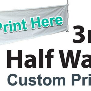 Printed Half Wall Single Side with Coloured Backing (3m x 3m) inc Frame & Fabric - Image 2