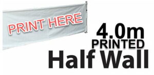 Marquee Half Wall Printing Single Side - 4m - DPHW40 inc. 4m Frame Kit