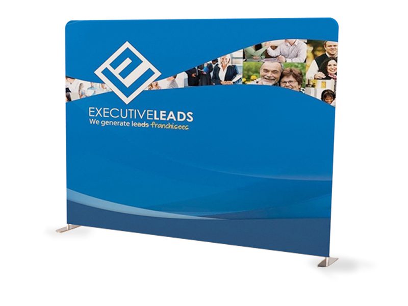 Tension Fabric Exhibition Wall Display Media Wall 2.2m H x2.4m W. Indoor EXH_WALL_24m