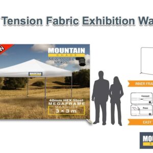 Tension Fabric Exhibition Wall Display Media Wall 2.2m H x2.4m W. Indoor EXH_WALL_24m - Image 5