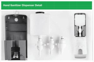 Hand Sanitiser Dispenser Unit on Stand with Signage - Image 4