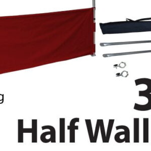 Marquee Accessories Half Wall Kit 3m - Full Kit with Frame and Fabric HW3M-RED-KIT_2 - Image 2
