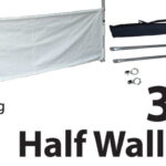 Marquee Accessories Half Wall Kit 3m - Full Kit with Frame and Fabric HW3M-WHITE-KIT_2