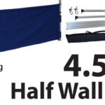 Marquee Accessories Half Wall Kit 4.5m - Full Kit with Frame and Fabric HW45M-BLUE-KIT